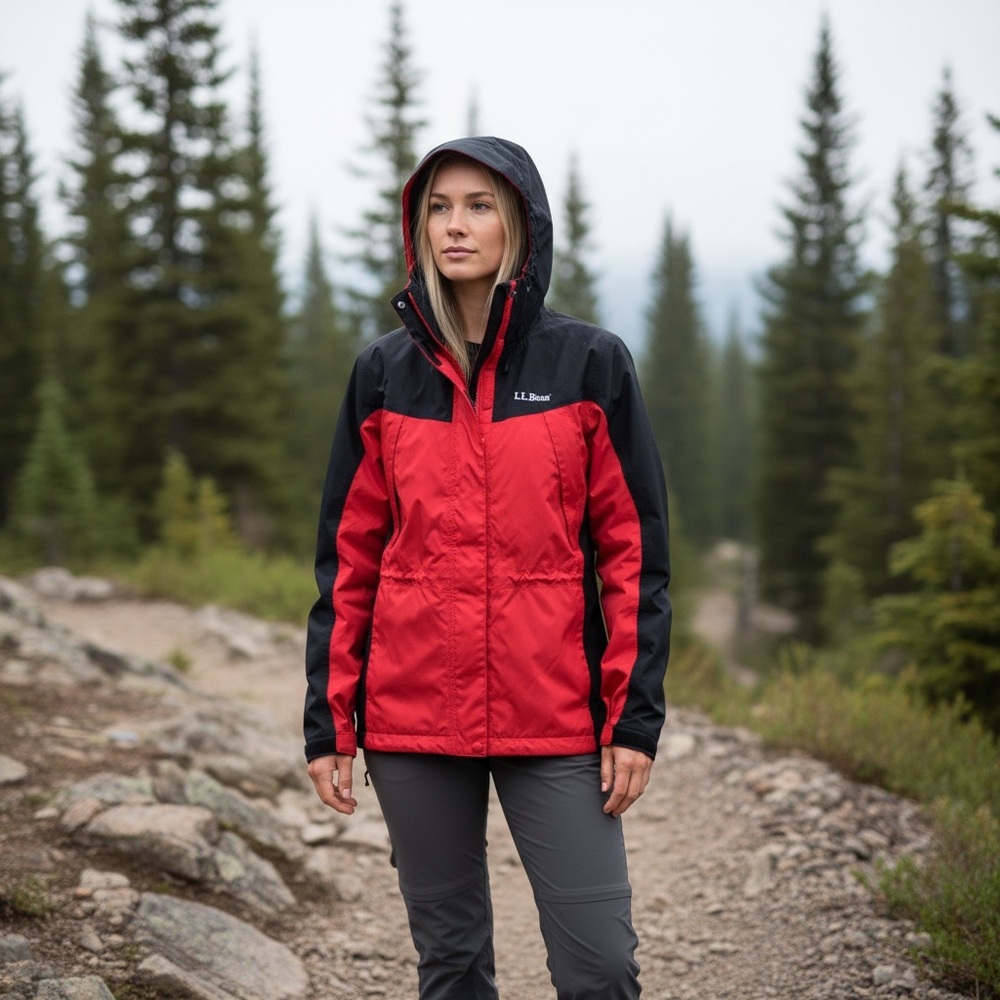 LL Bean Mountain Guide - Gore-Tex Packable Zip Front Fully Lined Windbreaker